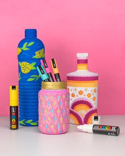 Verfstift Posca PC3M fijn assorti set à 4 stuks-6