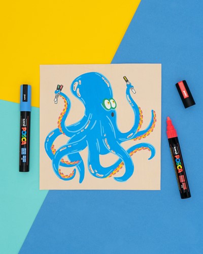Verfstift Posca PC3M fijn assorti set à 4 stuks-1