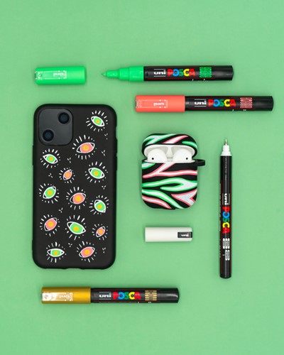 Paintmarker Uni POSCA PC8K breed schuin metallic assorti set à 8 stuks-4