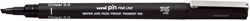 Fineliner Uni-ball Pin beitelpunt 3mm zwart