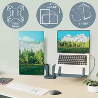 Monitor- en laptoparm Leitz Ergo ruimtebesparend dubbel donkergrijs-5