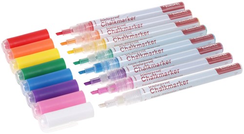 Krijtstift Europel watervast 1-3mm assorti etui 8 stuks-1