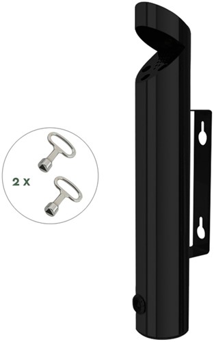 Asbak wand BRASQ AT200 RVS zwart-1