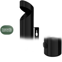 Asbak wand BRASQ AT200 RVS zwart-2
