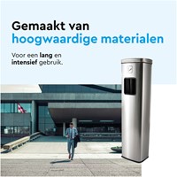 Afvalbak met asbak BRASQ 20 liter AT400 rvs-1