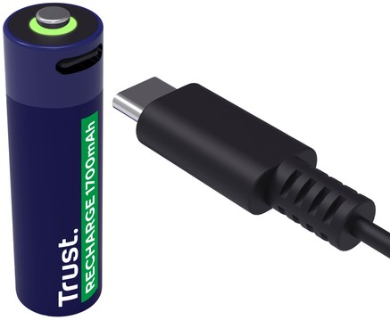 Batterij Trust USB-C oplaadbaar AA 2 stuks-2