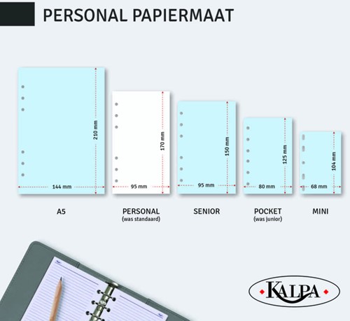 Organizer Kalpa Personal inclusief agenda 2026-2027 7dagen/2pagina's nerf zwart-4