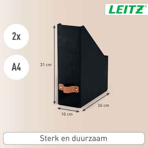 Tijdschriftencassette Leitz Puro set van 2 zwart-1