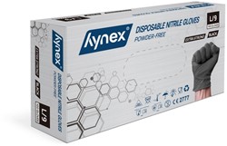 Handschoen Hynex nitril L zwart 5gr extra sterk 100 stuks