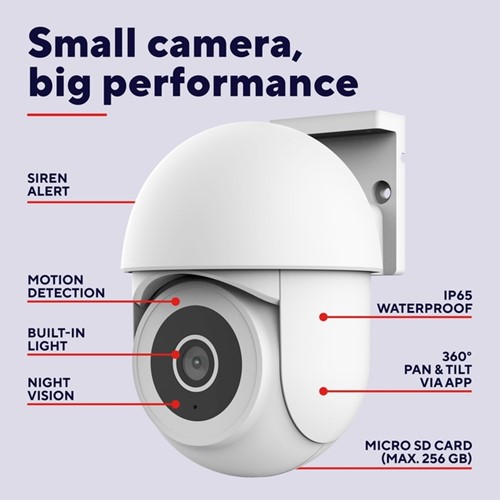 Beveiligingscamera Trust IPCAM-3900 buitenshuis Wi-Fi wit-1