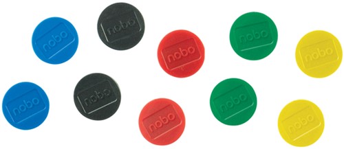 Magneet Nobo 32mm assorti 10 stuks