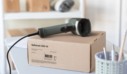 Barcodescanner Safescan 330-W bedraad + standaard-2