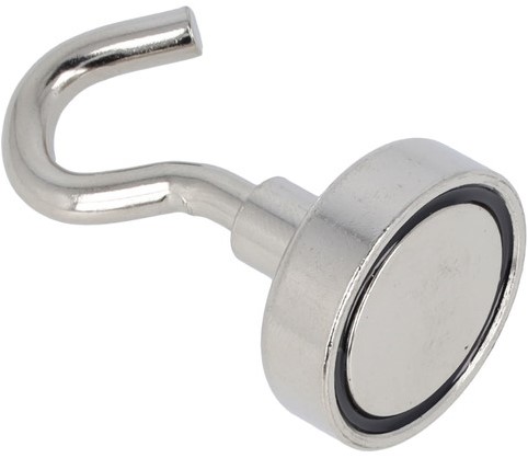 Magneet met haak Westcott 25mm zilver Trekkracht +/- 15kg-1