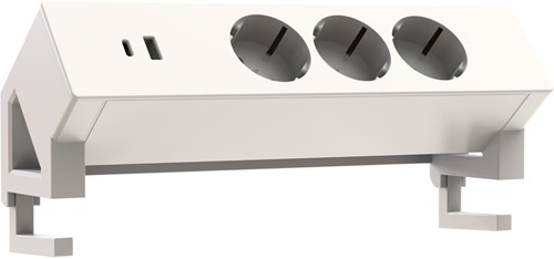 Euroseats Opbouwstekkerblok - Wit (RAL9016)