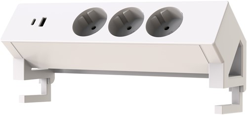 Euroseats Opbouwstekkerblok - Wit (RAL9016)-3
