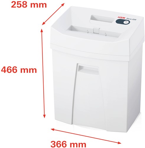Papiervernietiger HSM Pure 220 snippers 4x25mm-2