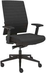 Sijbes bureaustoel 6S66S in slijtvaste stof, In hoogte verstelbare rugleuning, met design stiknaden kleur:
