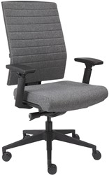 Sijbes bureaustoel 6s66WV in wolvilt In hoogte verstelbare rugleuning, met design stiknaden kleur: