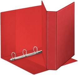 Presentatieringband Esselte Deluxe A4 4-rings D-mech 30mm rood 17859