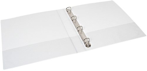 Presentatieringband Quantore A4 Maxi 4-rings D-mech 37mm wit