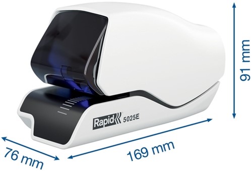 Nietmachine Rapid Supreme contactloos elektrisch 5025e 25 vel wit-5
