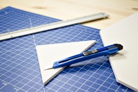 Snijmes Westcott Office 9mm met schuifsluiting blauw-5