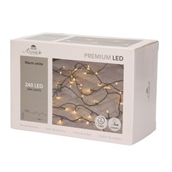 KERSTVERLICHT WARMWIT BINNEN & BUITEN 240 LAMPJES OP 24 METER SNOER