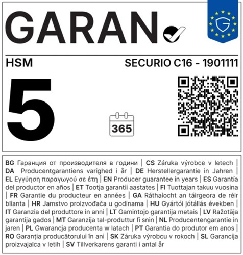 Papiervernietiger HSM Securio C16 stroken 5.8mm-1