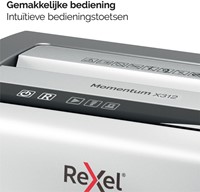 Papiervernietiger Rexel Momentum X312 snippers 5x42mm-3