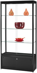 Vitrine SDB gpc-o-1000 led zwart 1000x400x2000mm