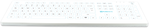 Purekeys medical full size Keyboard 105 keys IP66 wireless incl. batteries