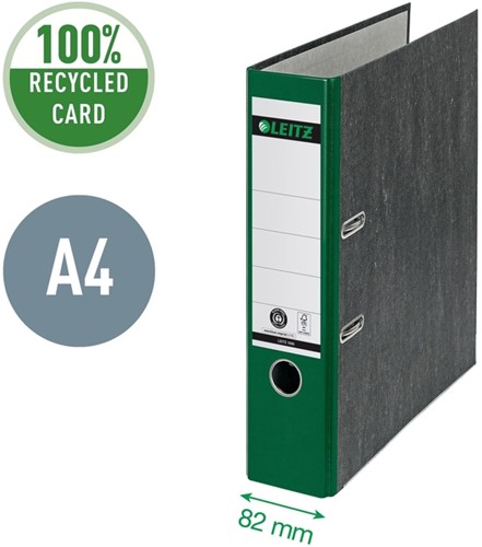 Ordner Leitz 1080 180° 80mm karton A4 groen-2