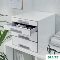 Ladenblok Leitz WOW CUBE A4 maxi 4 laden wit/grijs-2
