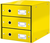 Ladenbox Leitz WOW Click & Store 3 laden geel