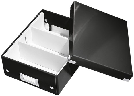 Sorteerbox Leitz WOW Click & Store 220x100x282mm gerecycled karton zwart-1