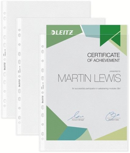 Showtas Leitz Premium 0.10mm PP A4 transparant 100 stuks-10
