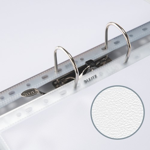 Harmonica showtas Leitz Premium 0.17mm metalen perforatiestrip copy safe A4 glashelder 3 stuks-9