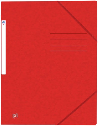 Elastomap Oxford Top File+ A4 3 kleppen 390gr rood