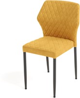VEBA Louis stapelbare stoel - Geel (velvet)