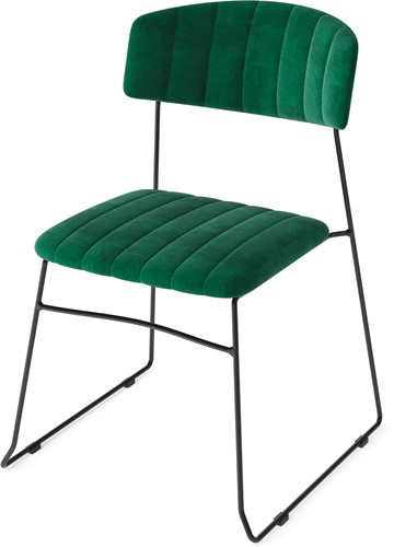 VEBA Mundo stapelbare stoel - Groen (velvet)