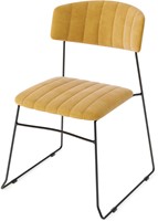 VEBA Mundo stapelbare stoel - Geel (velvet)
