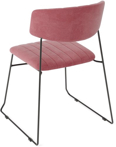 VEBA Mundo stapelbare stoel - Zwart (kunstleder)-3