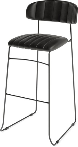 VEBA Mundo barkruk - Zwart (kunstleder)