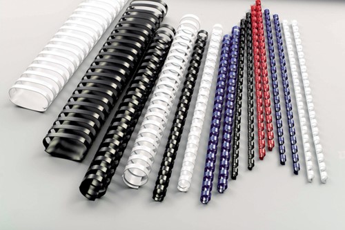 Bindrug GBC 8mm 21rings A4 rood 100 stuks-1