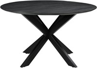 Euroseats Harper Spinpoot vergadertafel - Ø130 cm rond - Zwart blad-2