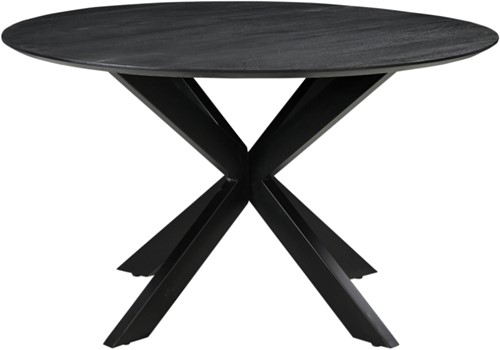 Euroseats Harper Spinpoot vergadertafel - Ø130 cm rond - Zwart blad-2