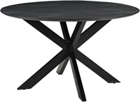 Euroseats Harper Spinpoot vergadertafel - Ø130 cm rond - Zwart blad