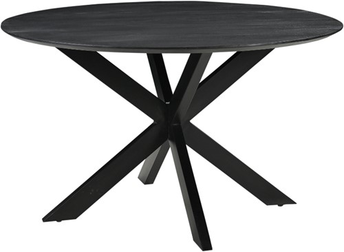 Euroseats Harper Spinpoot vergadertafel - Ø130 cm rond - Zwart blad