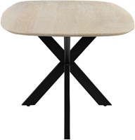 Euroseats Harper Spinpoot vergadertafel - 200 x 100 cm - Naturel blad-3