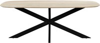 Euroseats Harper Spinpoot vergadertafel - 200 x 100 cm - Naturel blad-2